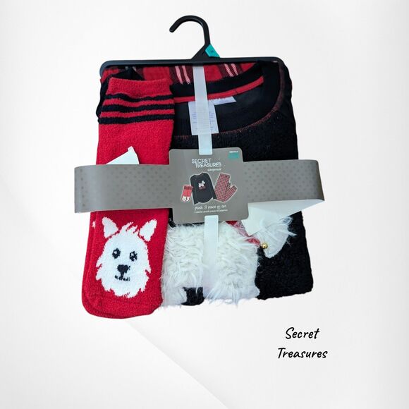 Secret Treasures plush 3-pc pj set (pant/top/socks)    SZ XL (16-18) - Picture 1 of 8
